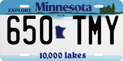MN license plate 650TMY
