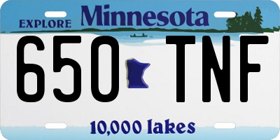 MN license plate 650TNF