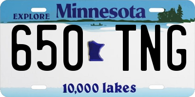 MN license plate 650TNG