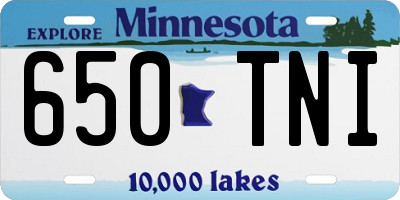 MN license plate 650TNI