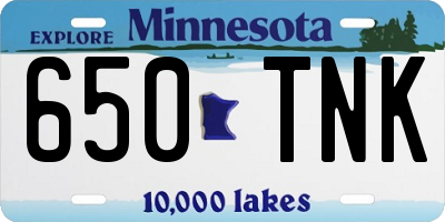 MN license plate 650TNK