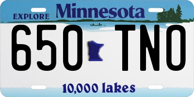MN license plate 650TNO