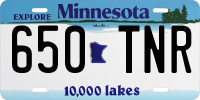 MN license plate 650TNR