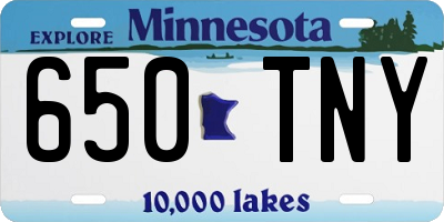 MN license plate 650TNY