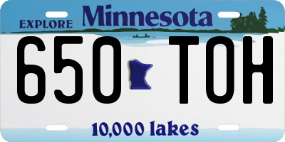 MN license plate 650TOH