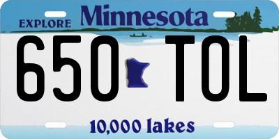 MN license plate 650TOL