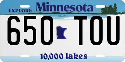 MN license plate 650TOU