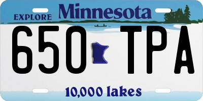 MN license plate 650TPA