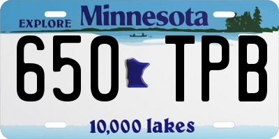 MN license plate 650TPB
