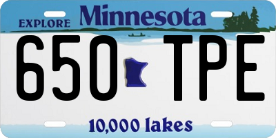 MN license plate 650TPE