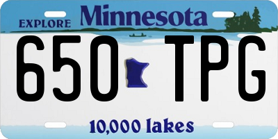 MN license plate 650TPG