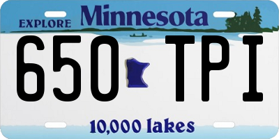 MN license plate 650TPI