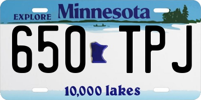 MN license plate 650TPJ