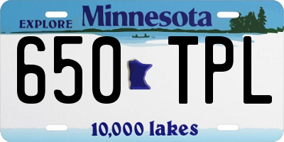 MN license plate 650TPL