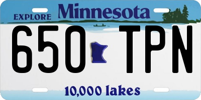 MN license plate 650TPN