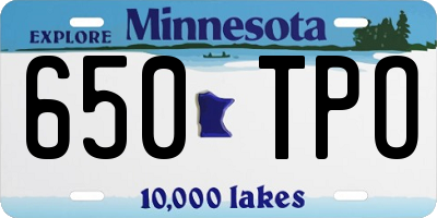 MN license plate 650TPO