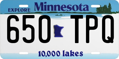 MN license plate 650TPQ