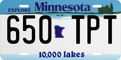 MN license plate 650TPT