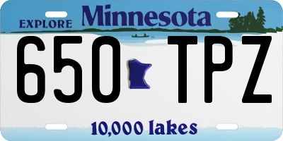 MN license plate 650TPZ