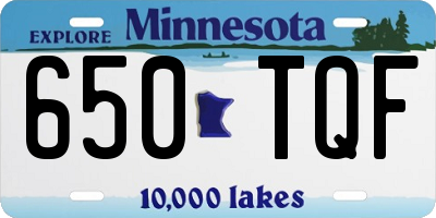 MN license plate 650TQF