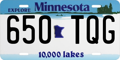 MN license plate 650TQG