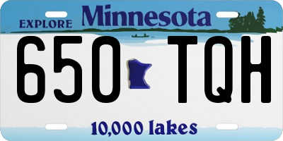 MN license plate 650TQH