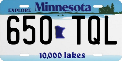 MN license plate 650TQL