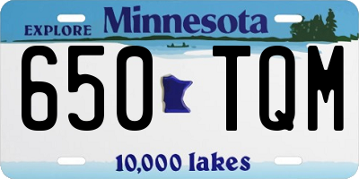 MN license plate 650TQM