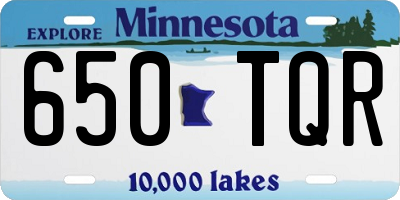 MN license plate 650TQR