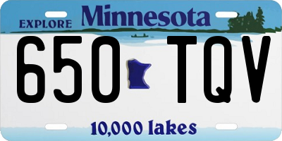 MN license plate 650TQV