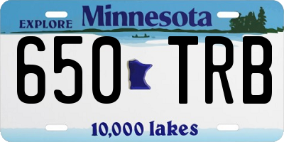 MN license plate 650TRB