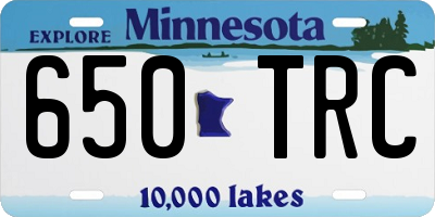 MN license plate 650TRC