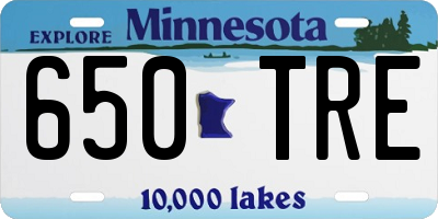 MN license plate 650TRE