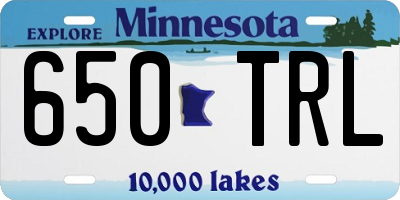 MN license plate 650TRL
