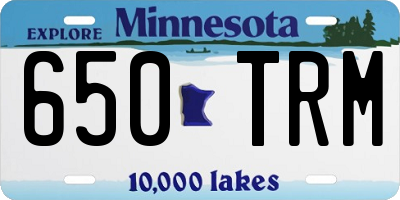 MN license plate 650TRM