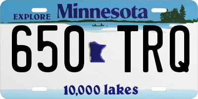 MN license plate 650TRQ