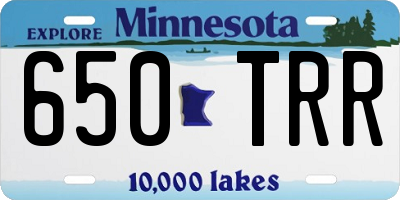 MN license plate 650TRR