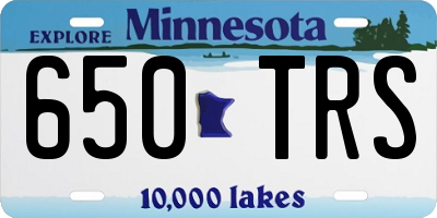 MN license plate 650TRS