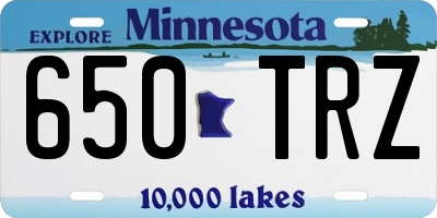 MN license plate 650TRZ
