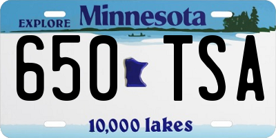 MN license plate 650TSA