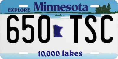 MN license plate 650TSC