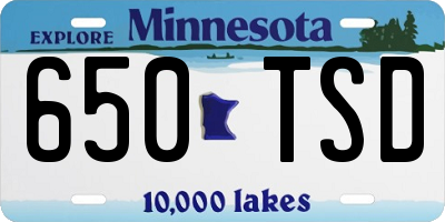 MN license plate 650TSD