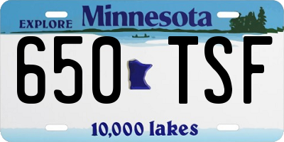 MN license plate 650TSF
