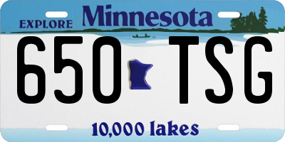 MN license plate 650TSG