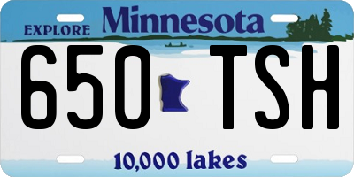 MN license plate 650TSH