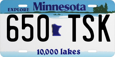 MN license plate 650TSK