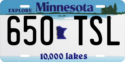 MN license plate 650TSL