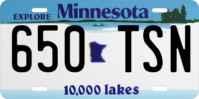 MN license plate 650TSN