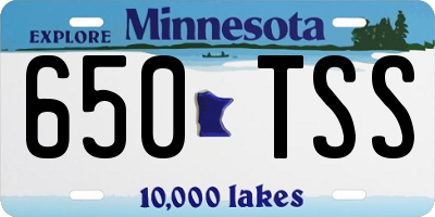 MN license plate 650TSS