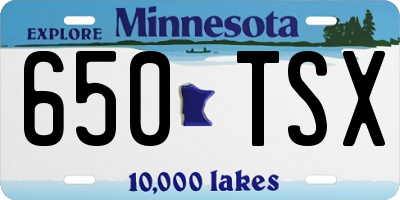 MN license plate 650TSX